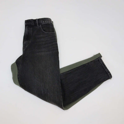 Alexander Wang Grey/Green Cotton Hybrid Sweatpants Jeans