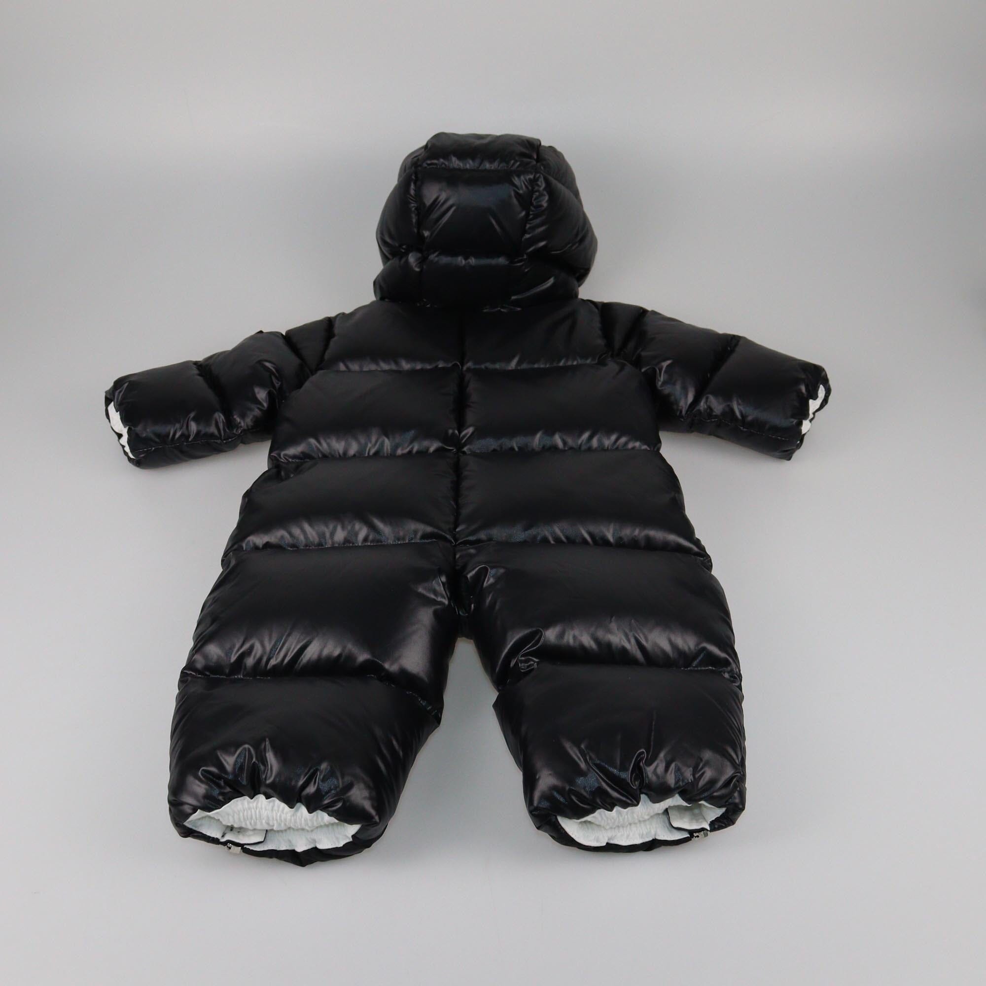 Moncler Kids Black Zip-Up Jumpsuit Kids Moncler Kids 