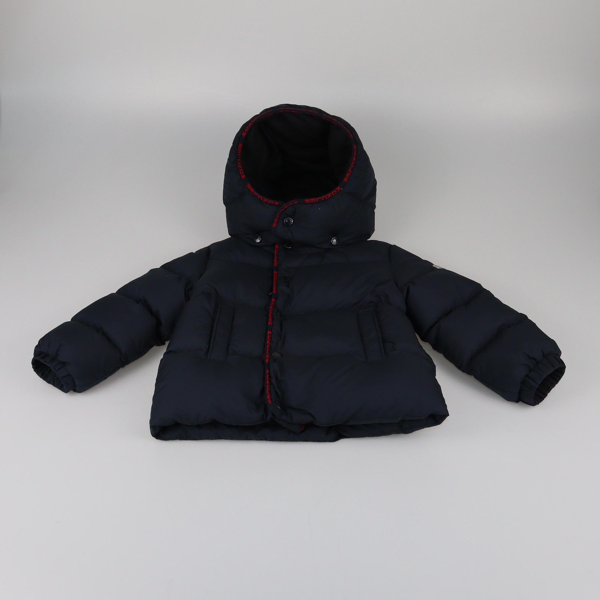 Moncler Kids Navy Blue Hoodie Jacket Kids Moncler Kids 