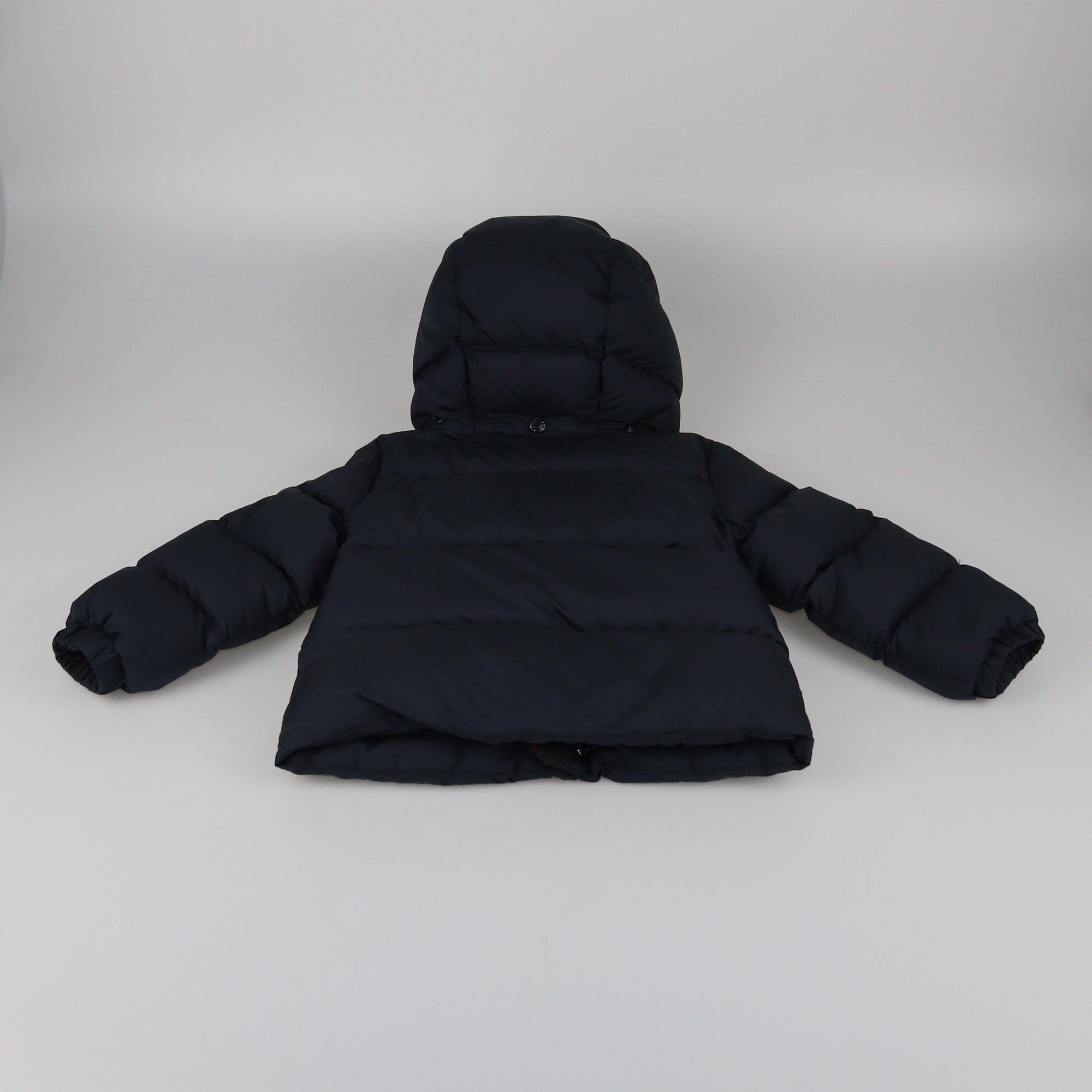 Moncler Kids Navy Blue Hoodie Jacket Kids Moncler Kids 