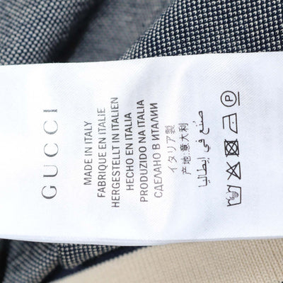 Gucci Navy Blue Cotton GG jacquard Track Jacket