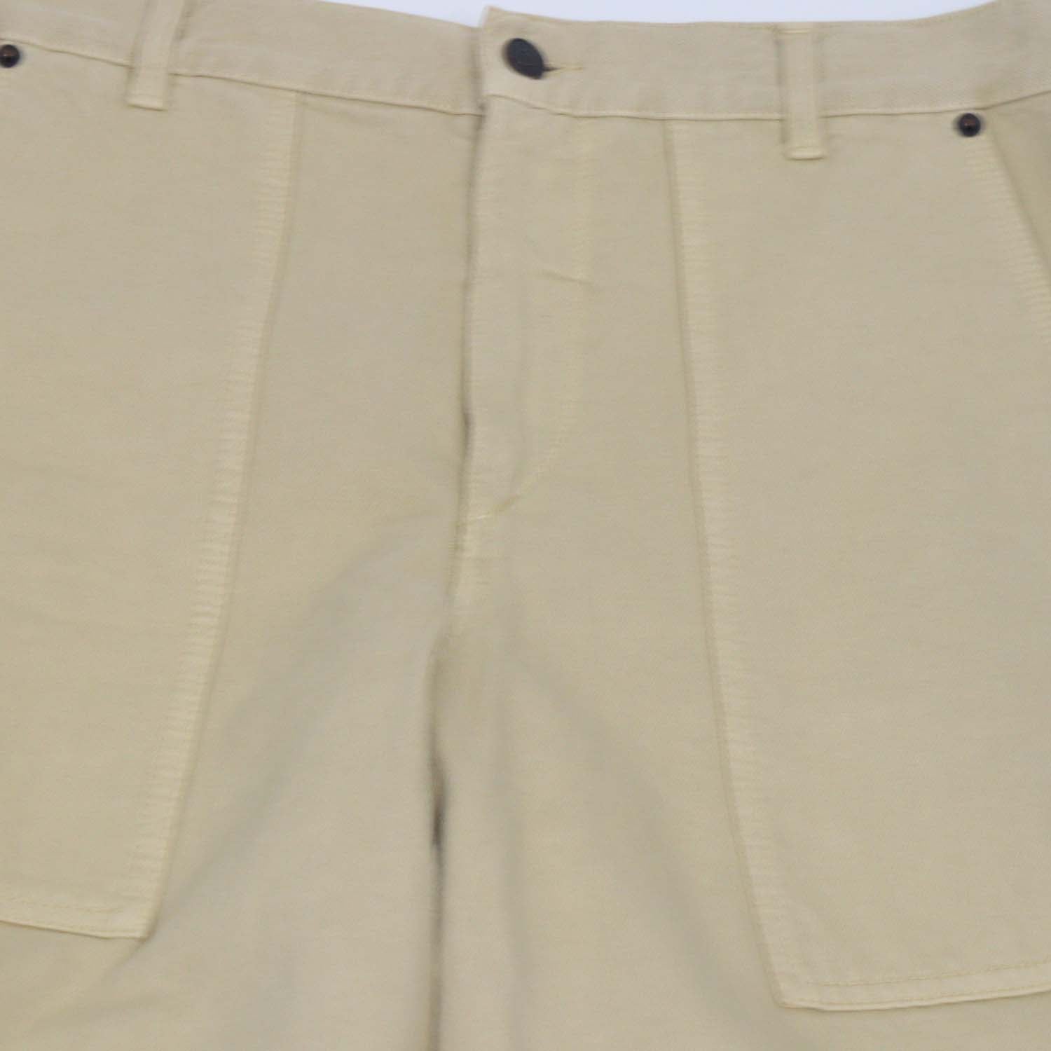 The Row Beige Cotton High-Rise Wide Leg Jeans