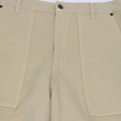 The Row Beige Cotton High-Rise Wide Leg Jeans