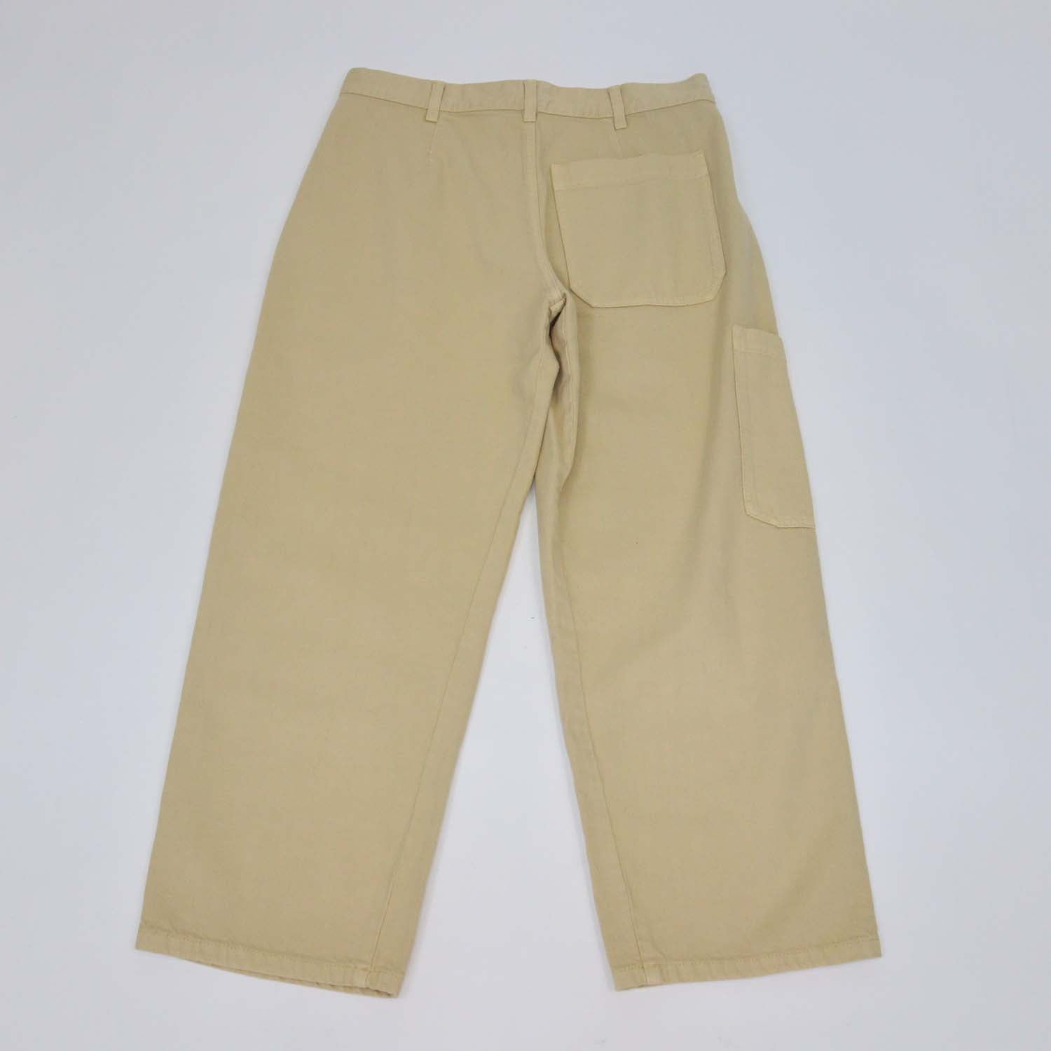 The Row Beige Cotton High-Rise Wide Leg Jeans