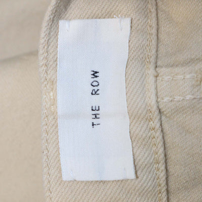 The Row Beige Cotton High-Rise Wide Leg Jeans