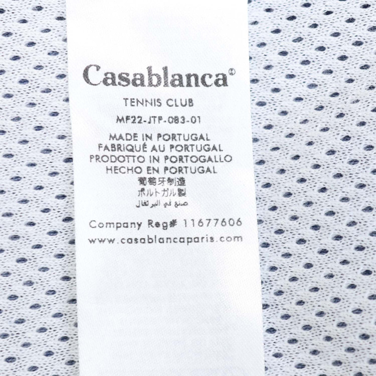 Casablanca Navy Blue,White Velvet Laurel Zip Track Jacket