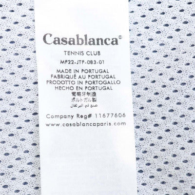 Casablanca Navy Blue,White Velvet Laurel Zip Track Jacket