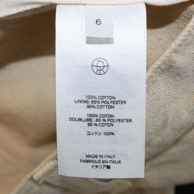 The Row Beige Cotton High-Rise Wide Leg Jeans