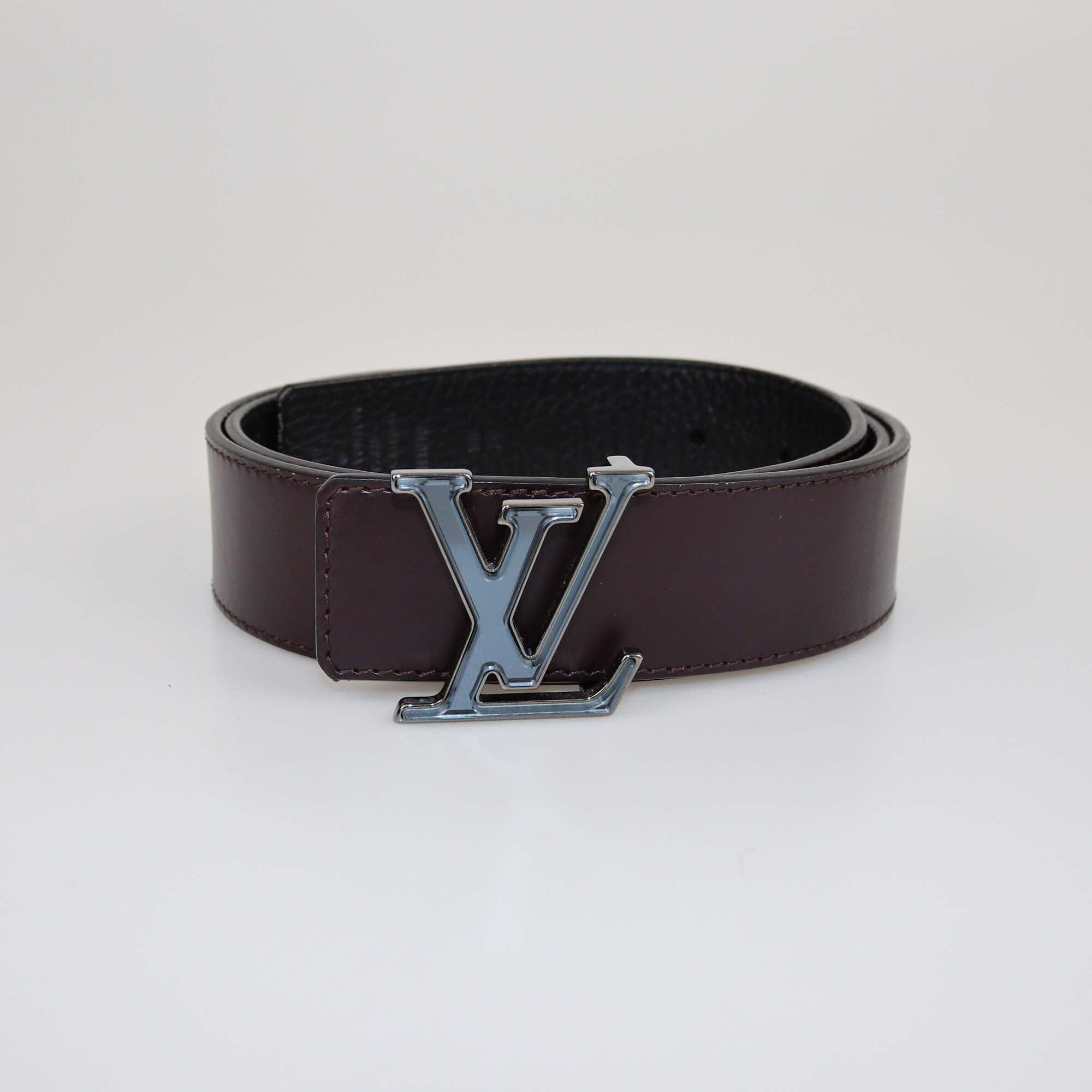 Louis Vuitton Black/Brown Reversible LV Prism Buckle Belt Mens Louis Vuitton 