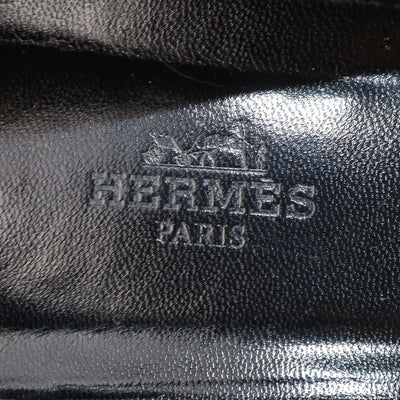 Hermes Black Suede Crystal Powder Nice Ballet Flats