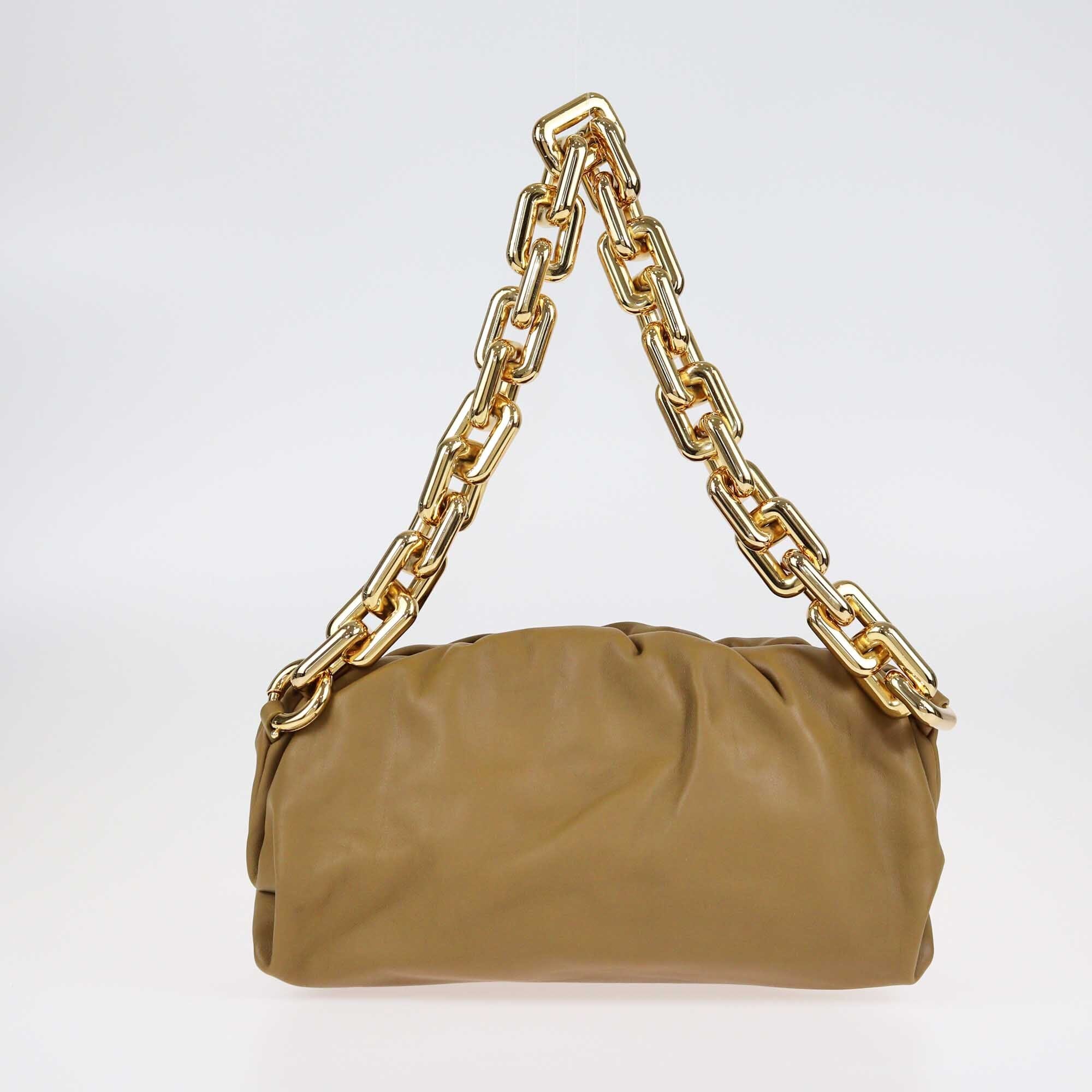 Bottega Veneta Tan Chain Pouch Shoulder Bag Bags Bottega Veneta 