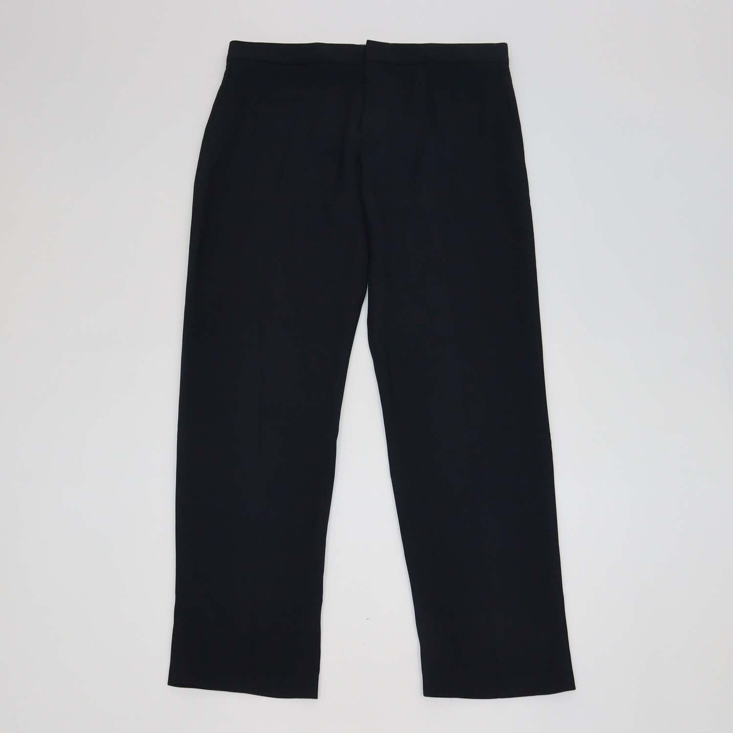 Chloe Navy Viscose Blend Straight Leg Pants