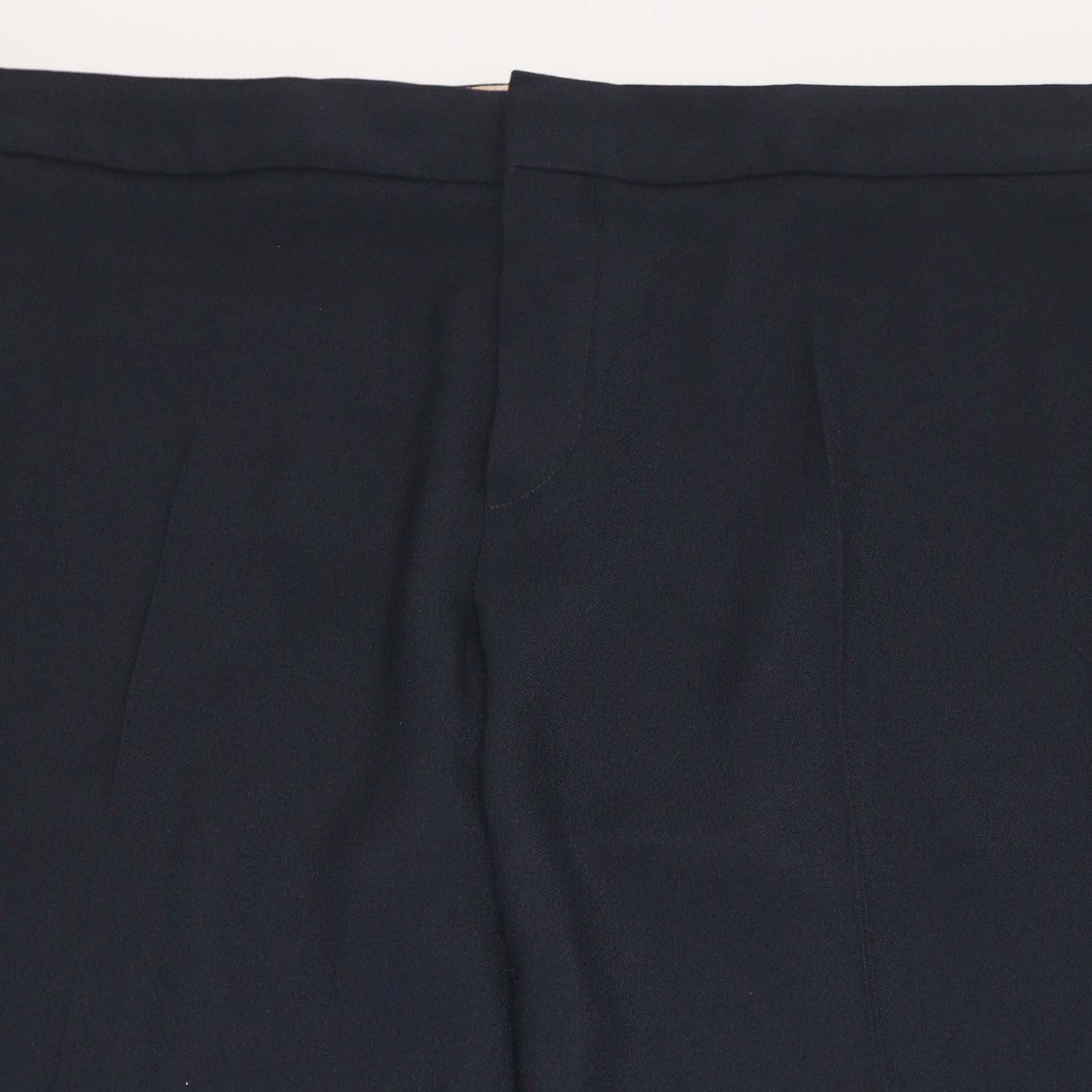 Chloe Navy Viscose Blend Straight Leg Pants