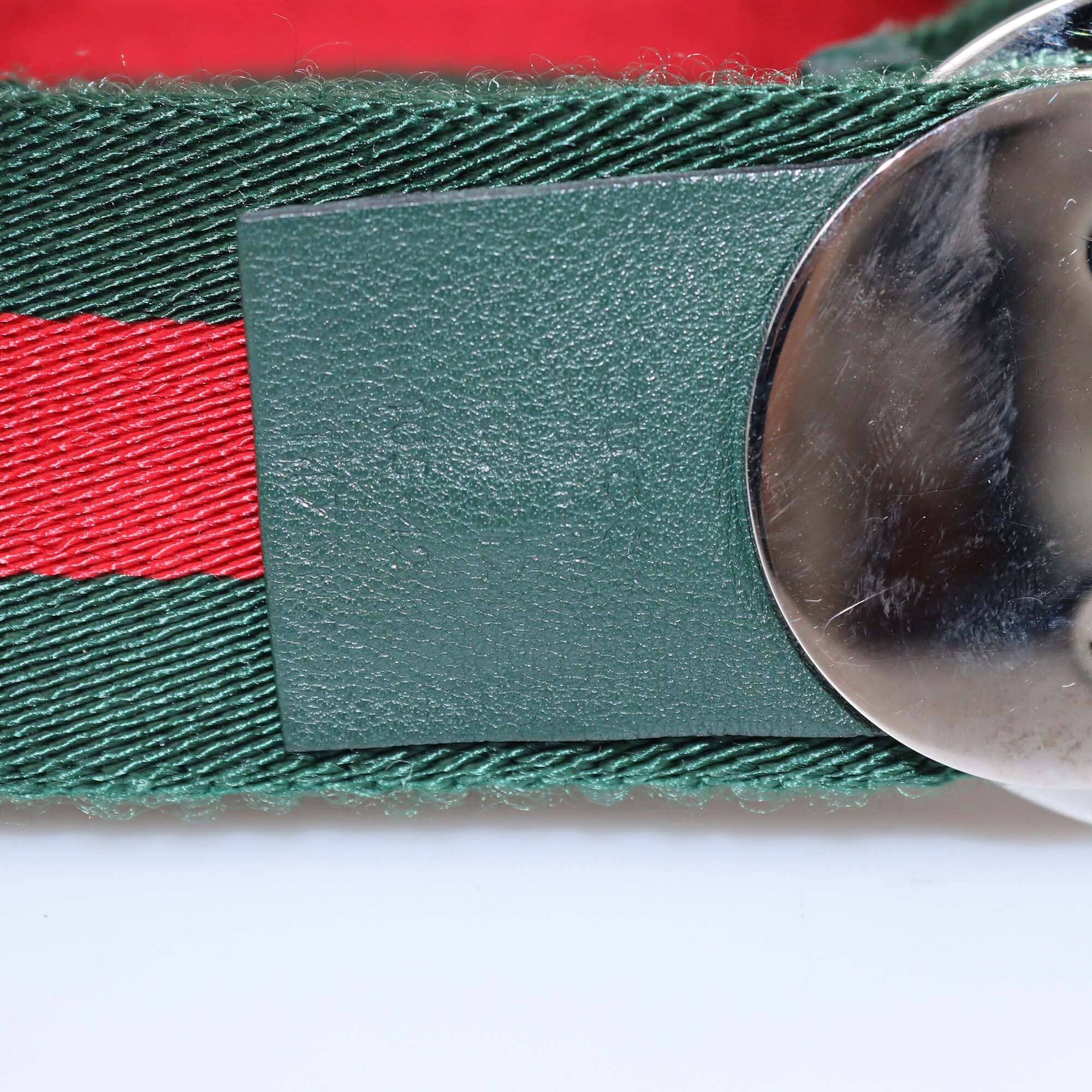 Gucci Green Web Buckle Belt Mens Gucci 