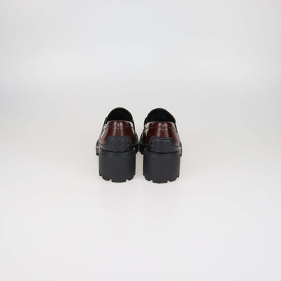 Tod's Brown Leather Logo Buckle Loafers