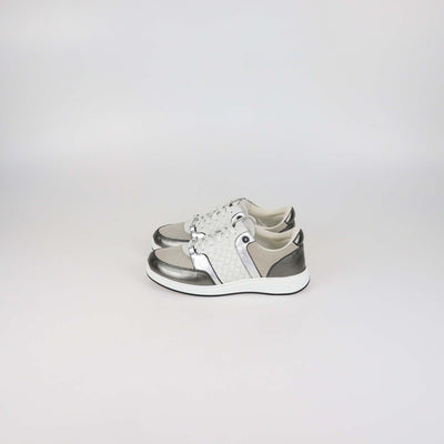 Bottega Veneta Multicolor Intrecciato Leather & Suede Lace Up Sneakers