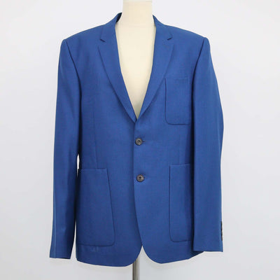 Burberry London Blue Blend Wool Single Breasted Blazer