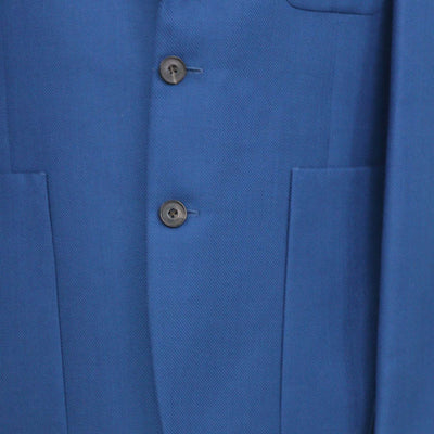 Burberry London Blue Blend Wool Single Breasted Blazer