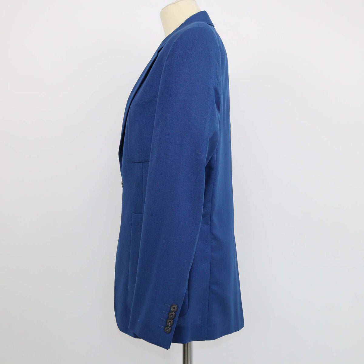 Burberry London Blue Blend Wool Single Breasted Blazer