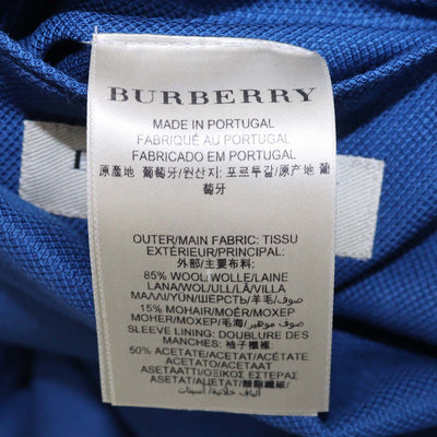Burberry London Blue Blend Wool Single Breasted Blazer