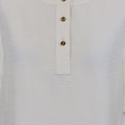 Loro Piana Cream Silk Jadyn Short Sleeve Shirt Womens Loro Piana 