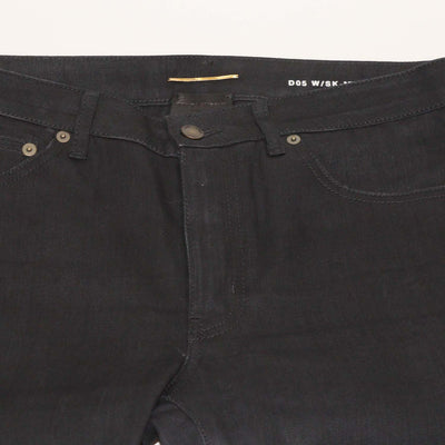 Saint Laurent Black Cotton Straight Leg Jeans