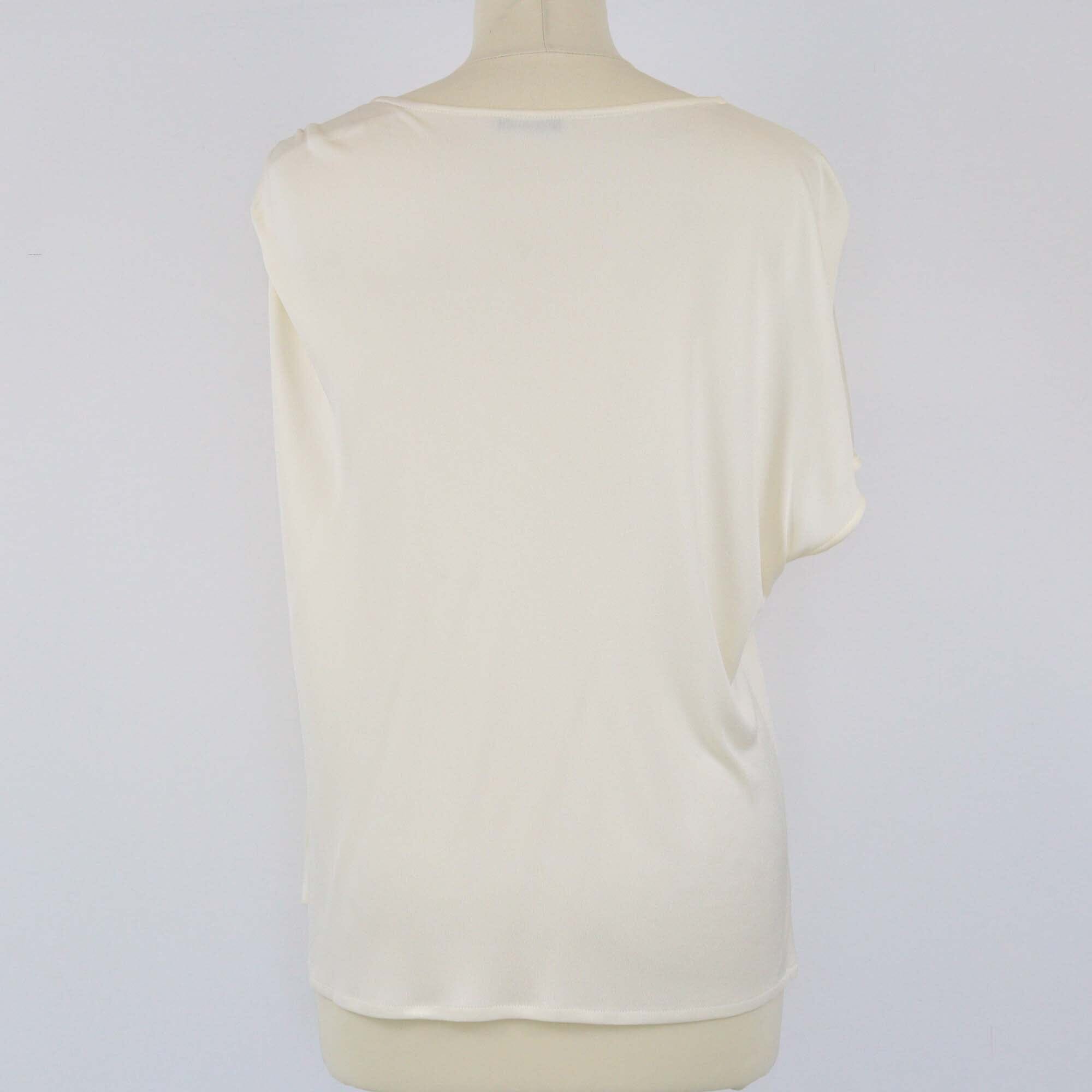 Versace Cream Logo Embellished Sleeveless Top Womens Versace 