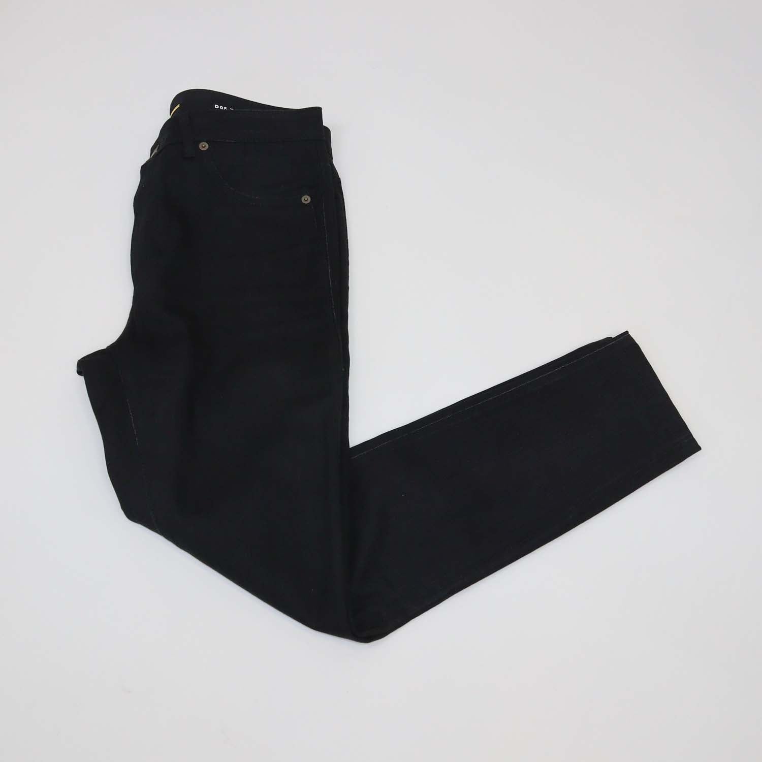Saint Laurent Black Cotton Straight Leg Jeans