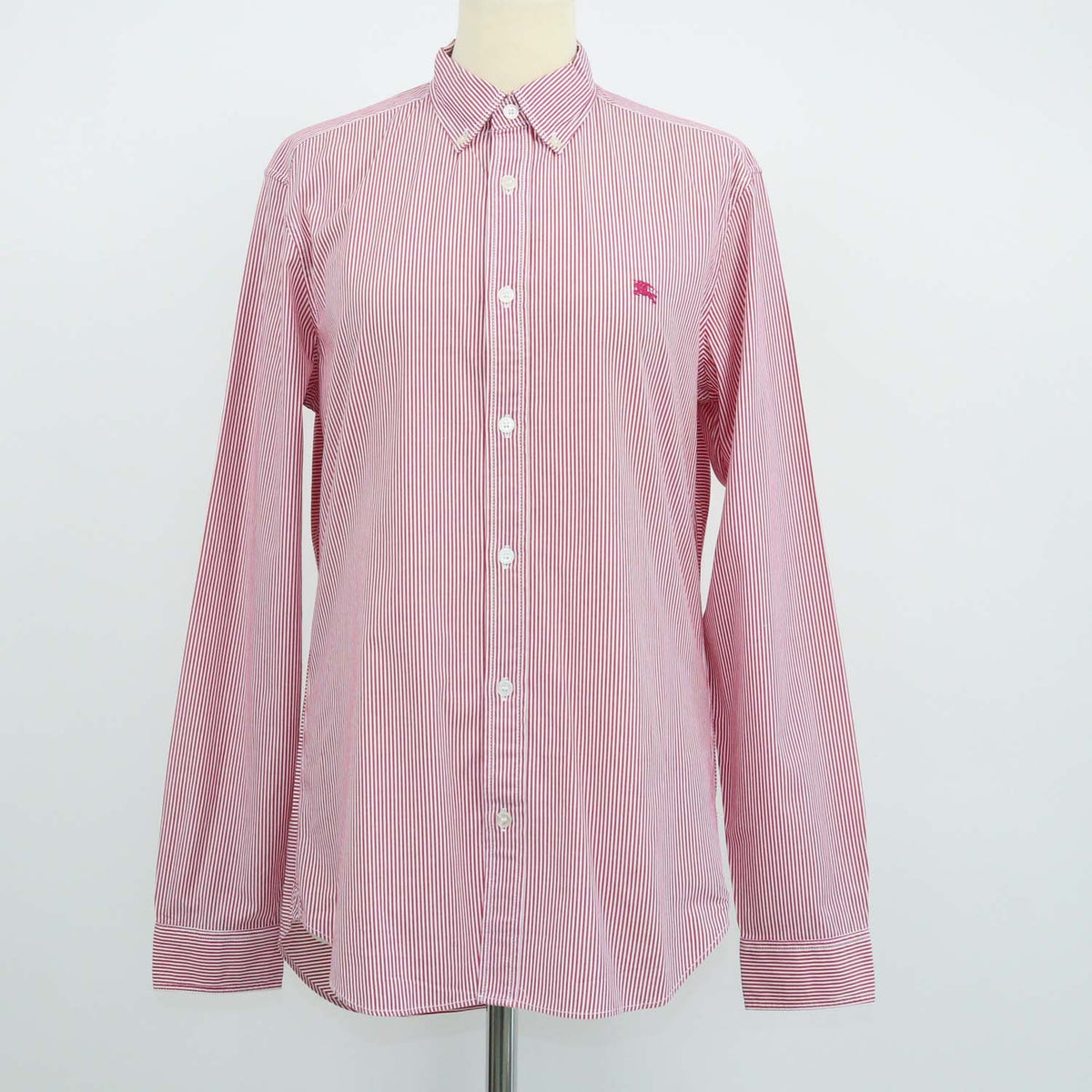 Burberry Brit Red Cotton Striped Long Sleeve Shirt