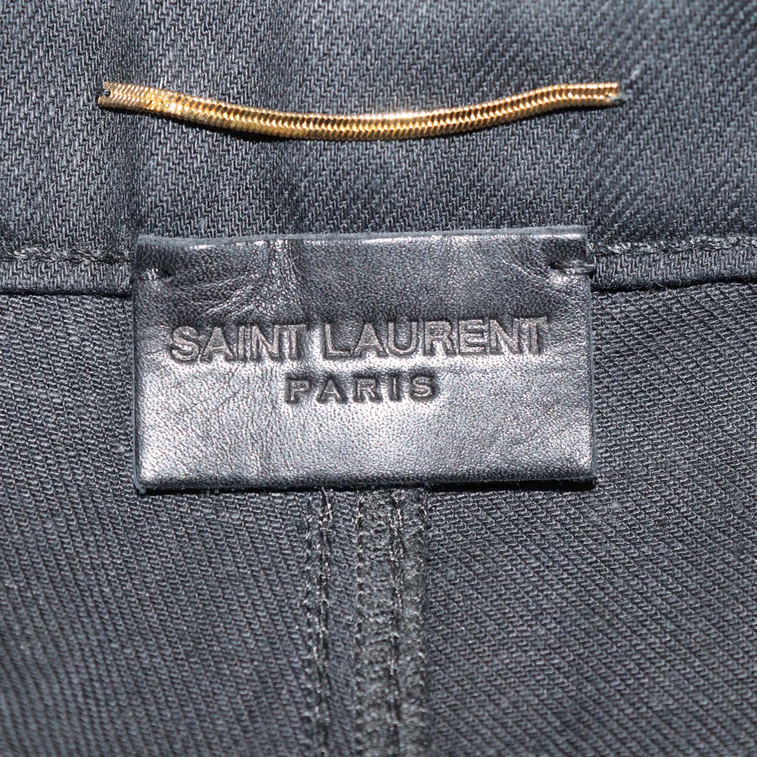 Saint Laurent Black Cotton Straight Leg Jeans