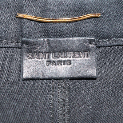Saint Laurent Black Cotton Straight Leg Jeans