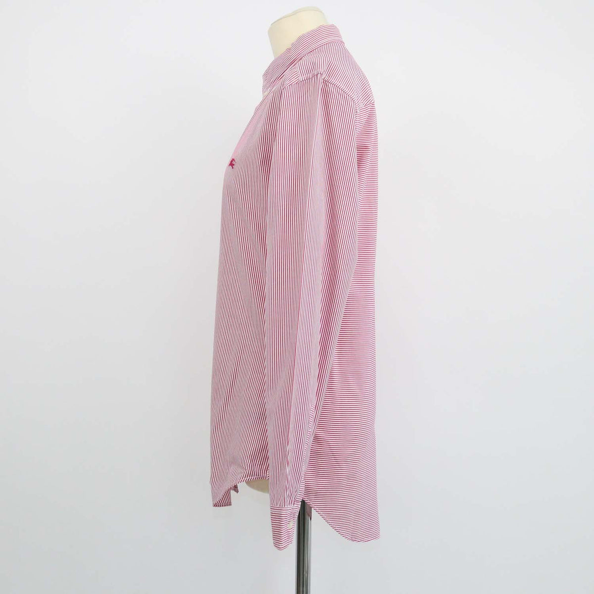 Burberry Brit Red Cotton Striped Long Sleeve Shirt