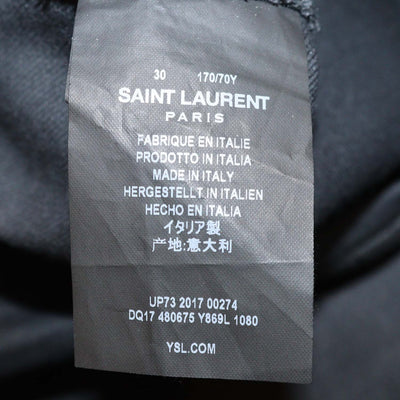 Saint Laurent Black Cotton Straight Leg Jeans