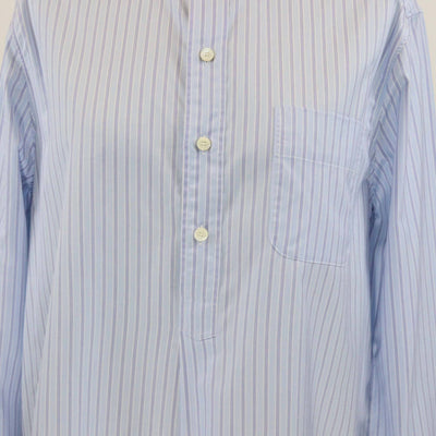 Loro Piana Blue Cotton Catlin Stripe Long Sleeve Tunic Dress Womens Loro Piana 
