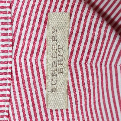 Burberry Brit Red Cotton Striped Long Sleeve Shirt