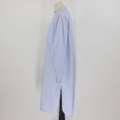 Loro Piana Blue Cotton Catlin Stripe Long Sleeve Tunic Dress Womens Loro Piana 