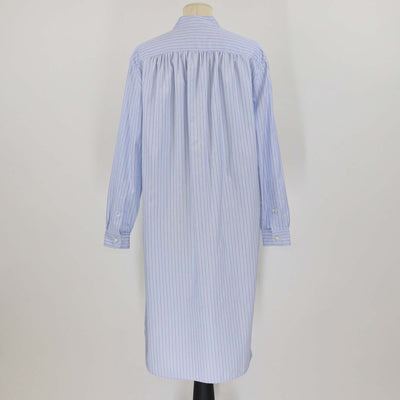 Loro Piana Blue Cotton Catlin Stripe Long Sleeve Tunic Dress Womens Loro Piana 