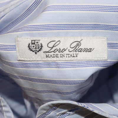 Loro Piana Blue Cotton Catlin Stripe Long Sleeve Tunic Dress Womens Loro Piana 