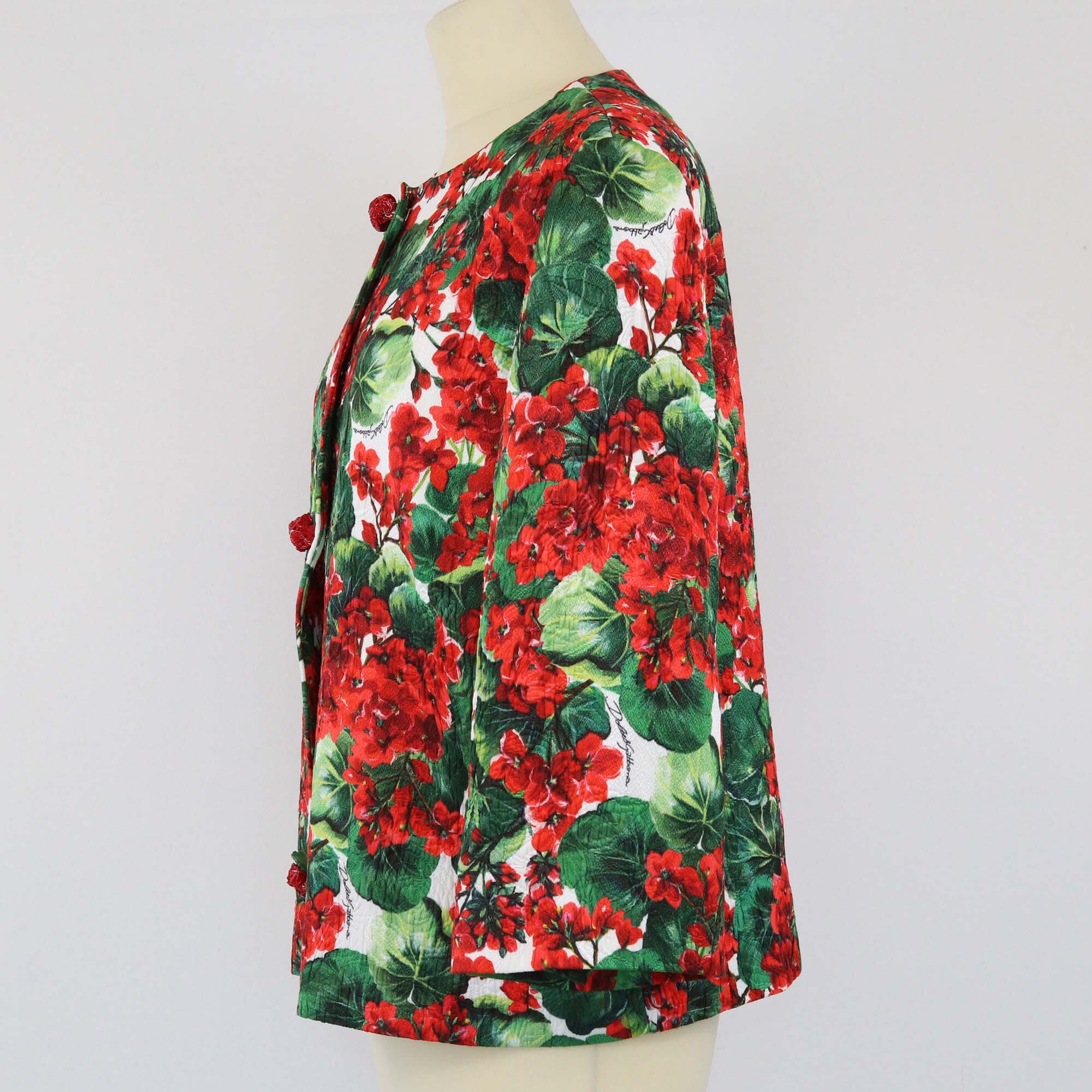 Dolce & Gabbana Multicolor Floral Print Blazer Womens Dolce & Gabbana 