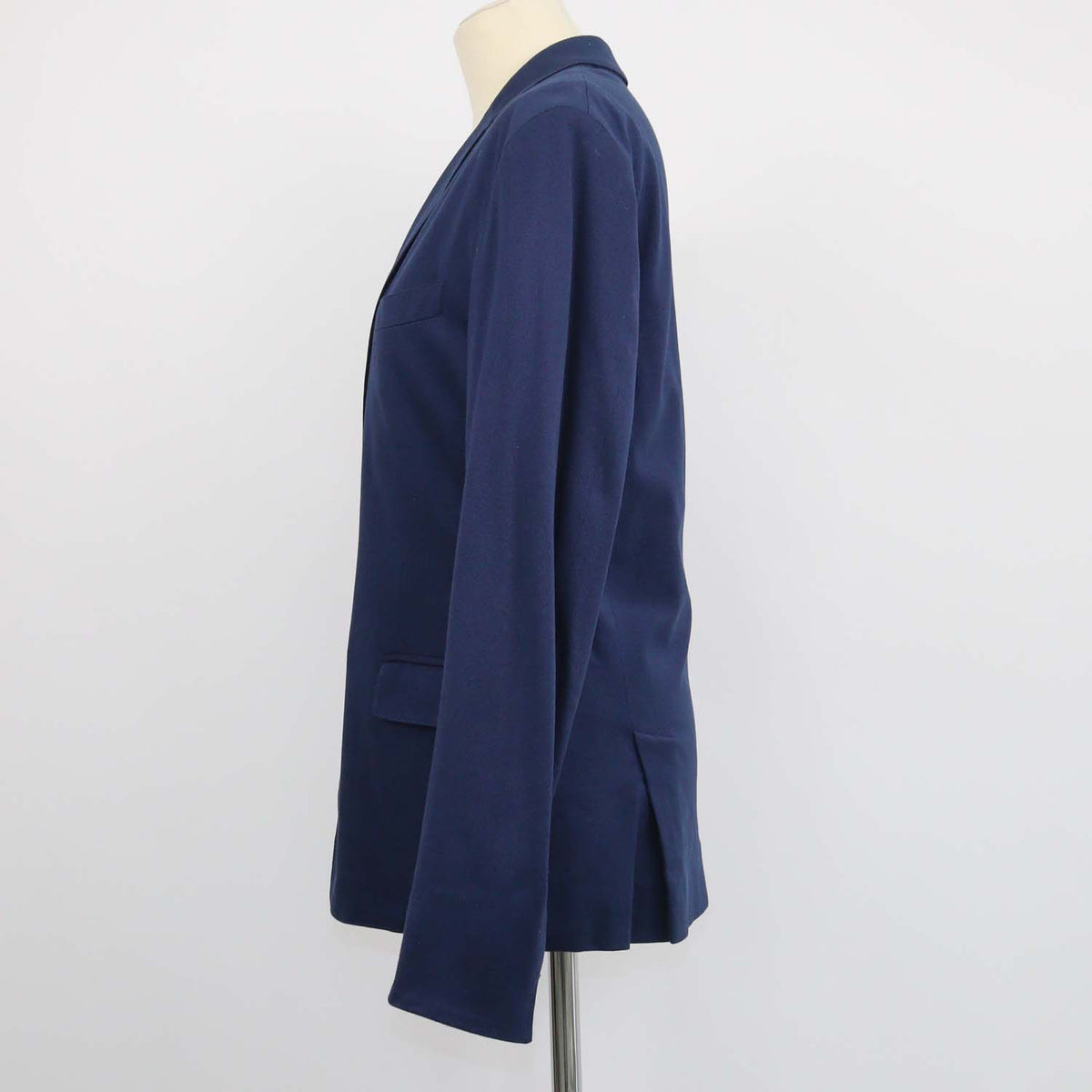 Burberry Navy Blue Cotton Single Breasted Blazer