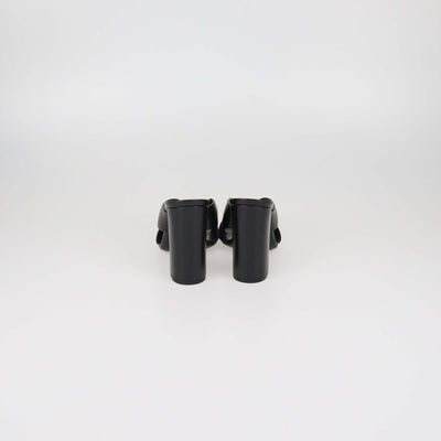 Saint Laurent Black Leather Bianca Knotted Slide Mules