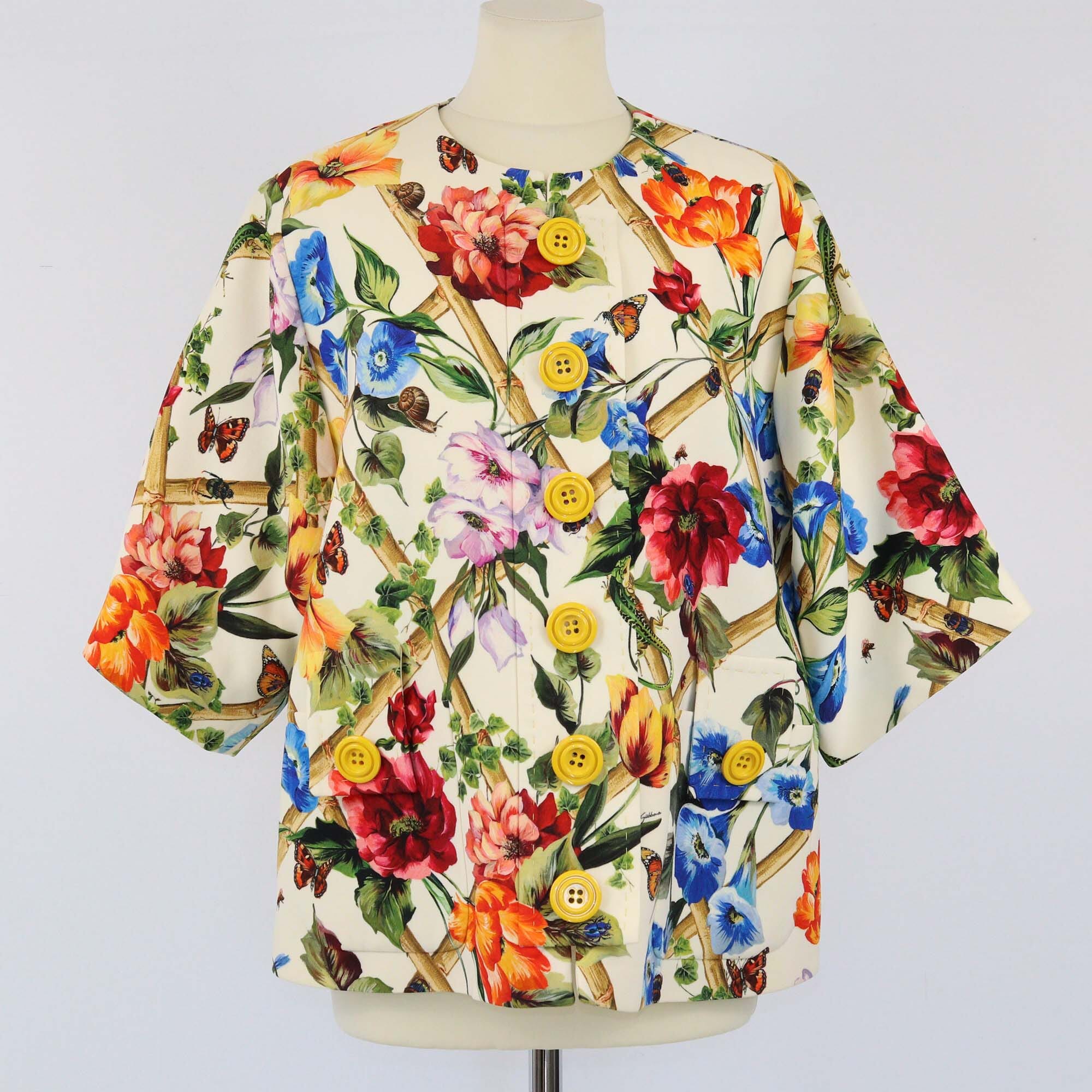 Dolce & Gabbana Multicolor Floral Printed Blazer Womens Dolce & Gabbana 