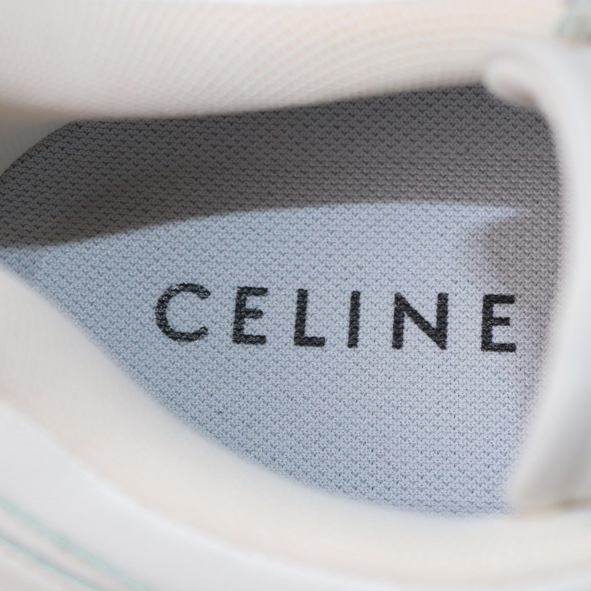Celine White Wedge Block Sneakers Womens Celine 