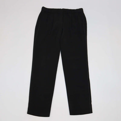 Brunello Cucinelli Black Silk Blend Straight Leg Pants
