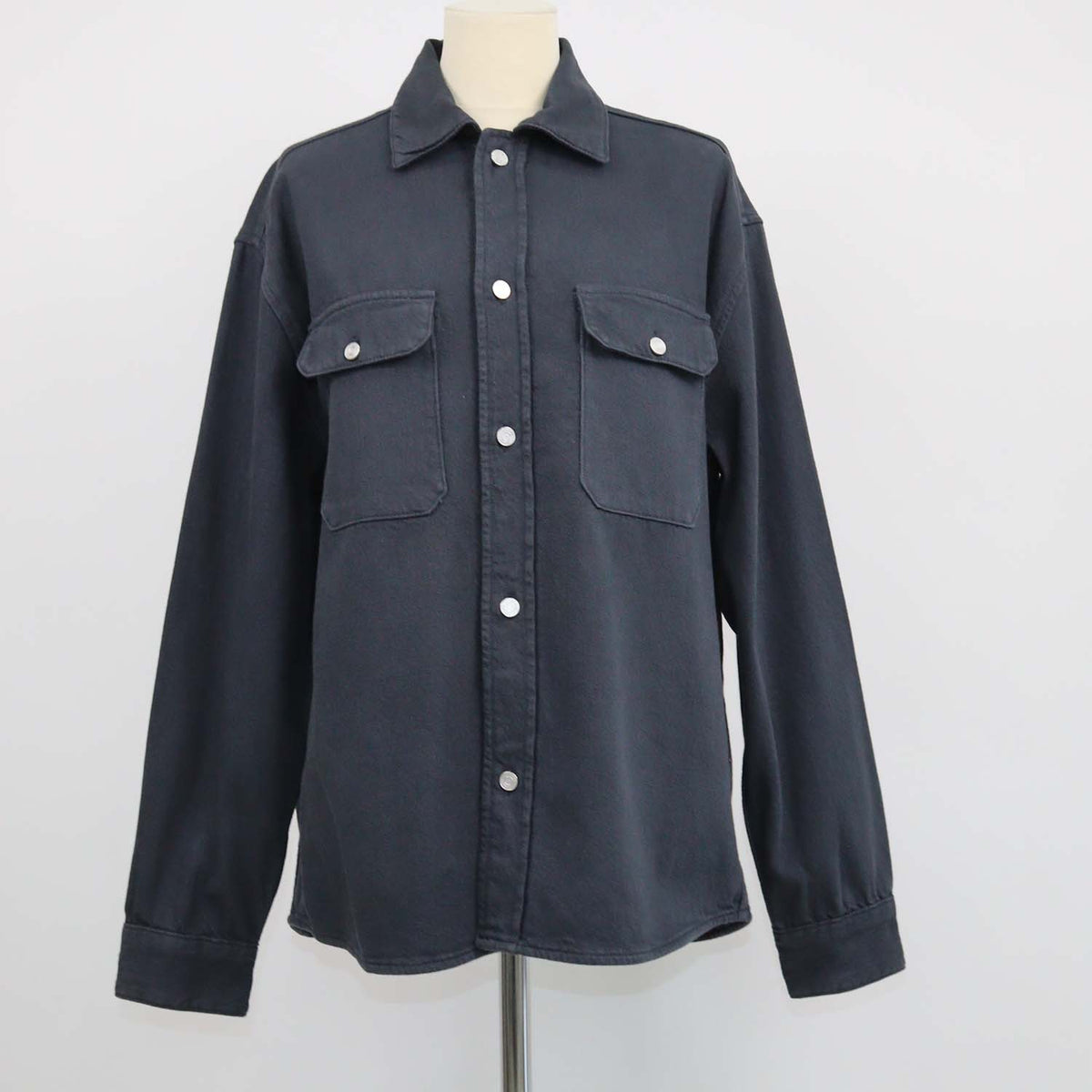 Frame Black Cotton Long Sleeve Overshirt