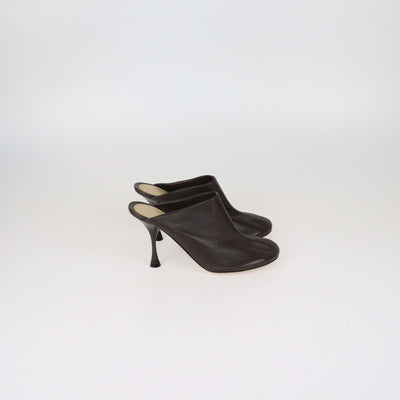 Bottega Veneta Brown Leather Dot Sock Mules