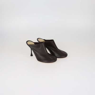 Bottega Veneta Brown Leather Dot Sock Mules
