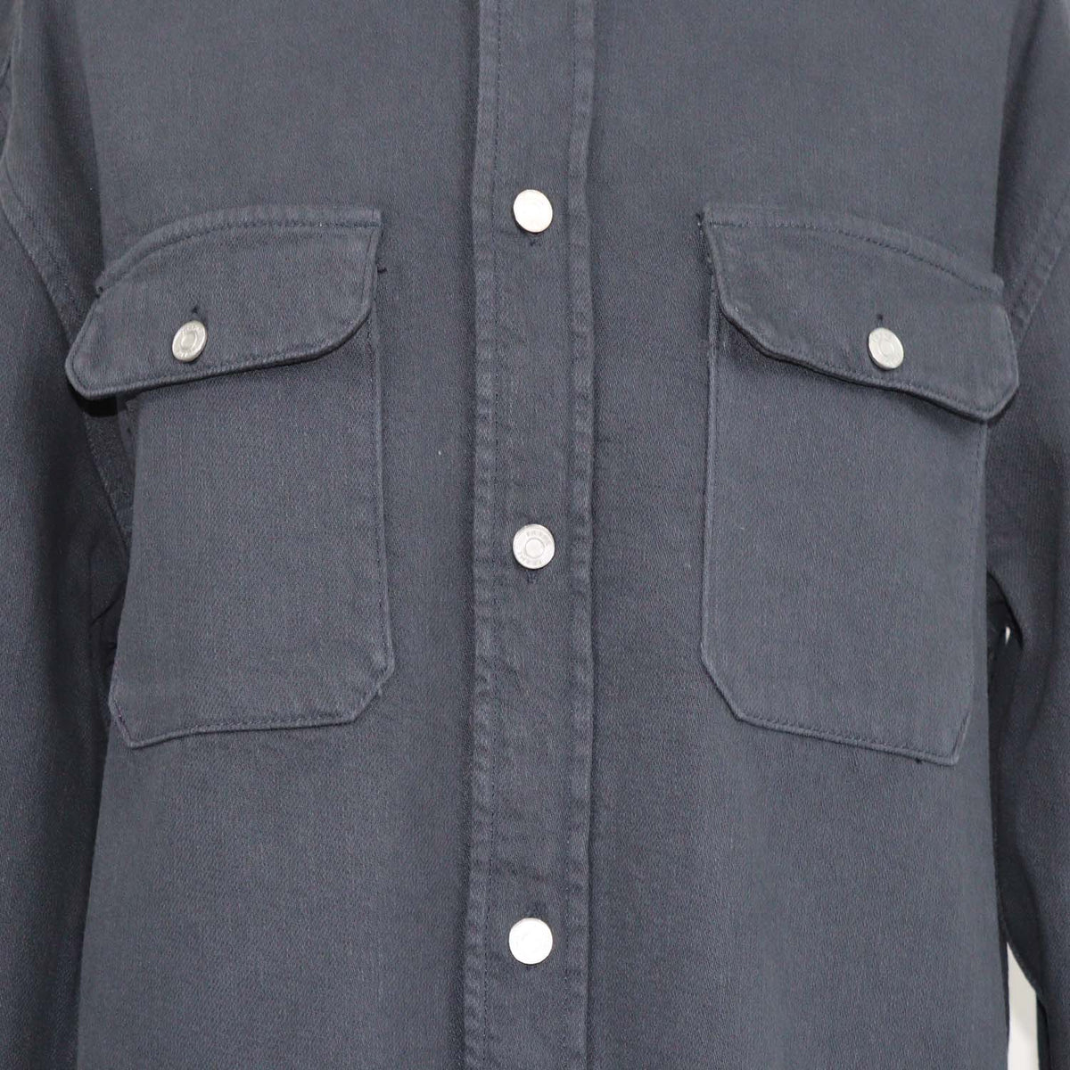 Frame Black Cotton Long Sleeve Overshirt