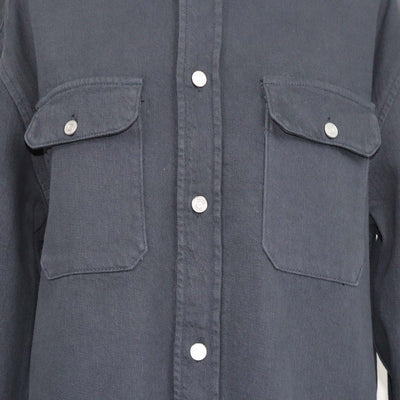 Frame Black Cotton Long Sleeve Overshirt