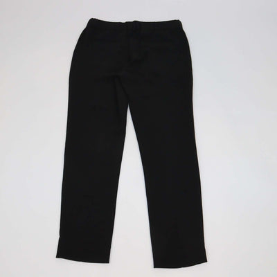 Brunello Cucinelli Black Silk Blend Straight Leg Pants